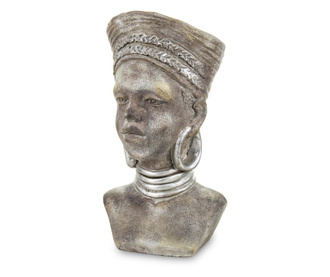 Ghiveci de piatra, femeie, maro antichizat, 29x16x12 cm