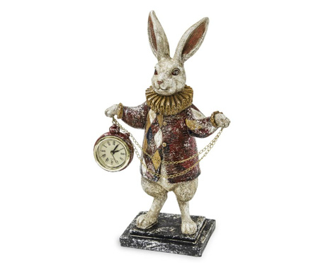 Figurina iepure cu ceas, rossana collection, 30x18x8.5 cm