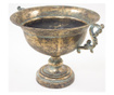 Amfora metalica, auriu antichizat, 27.5x41x32 cm