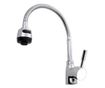 Set chiuveta inox anticalcar de blat + baterie pipa flexibila, 43.5x76 cm, cuva stanga
