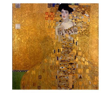 Tablou Canvas, Gustav Klimt, Adele Bloch Bauer, 45 x 45 cm, Rama lemn, Multicolor  70x70 cm