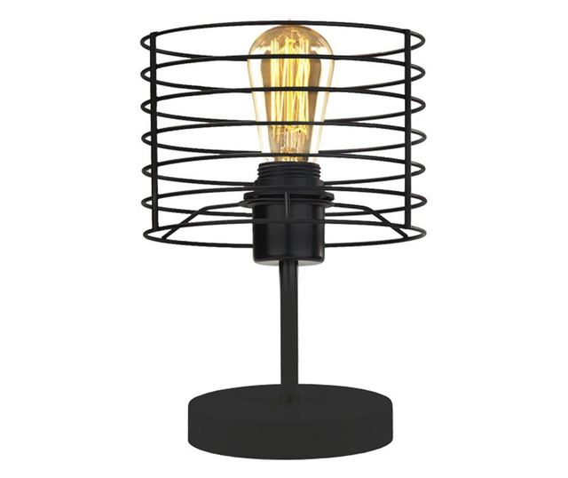 Éjjeli lámpa drótos loft fekete LUKKA