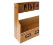 Suport pentru vin Novita Home, lemn, 64x12x34 cm, maro