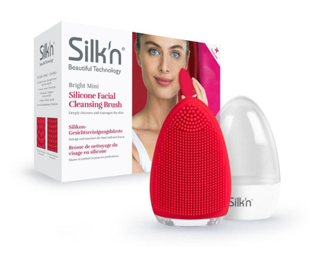 Dispozitiv de curatare faciala cu trusa de calatorie inclusa silk’n bright mini  6x3x8 cm