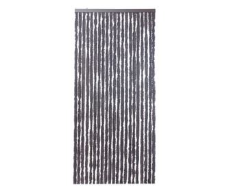 Perdea usa intrare chenille, maro, 90x210 cm, 21 siraguri