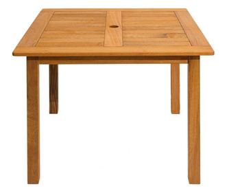 Masa pentru gradina essen, lemn de meranti, 4 persoane, patrata