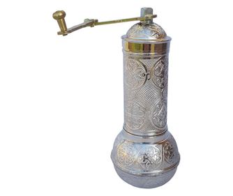 Ръчна мелница EHA, традиционна за кафе, подправки, 17 см, сребрист цвят