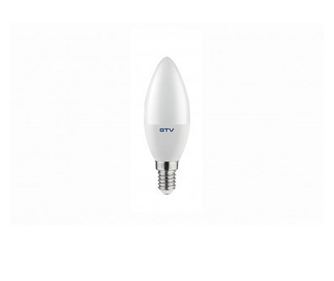 Bec led lumanare E14, 8W (50W), 640 lm, C37, lumina calda, GTV