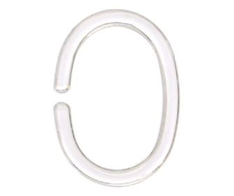 Inele pentru perdea de dus, placstic, transparente, kleine wolke, set 12 bucati