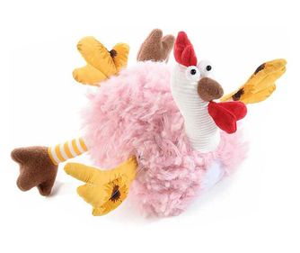 Figurina Gaina din textil roz 20x12x25 cm