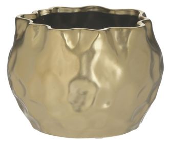 Arany kerámia váza, d18x13 cm