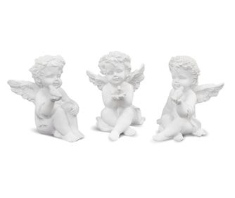 Figurina ingeras,alb, 6,5x4,5x6 cm
