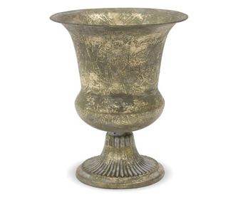 Fém tál, antik arany, 24,5x20,5 cm