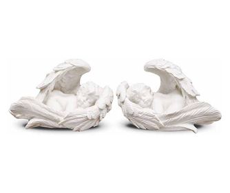 Figurina ingeras, alb, 5x7.5x4.5 cm