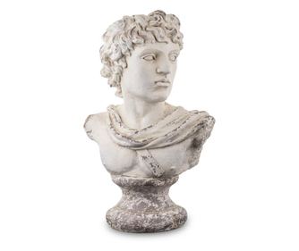 Ghiveci personaj antic, crem antichizat, 79x49x25 cm