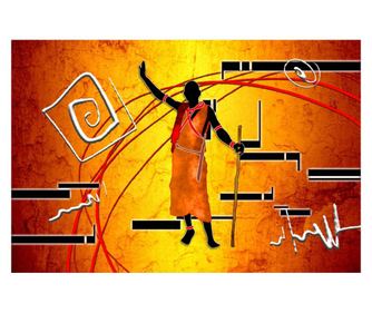 Plátno s africkým motívom retro vintage art25, 75 x 50 cm