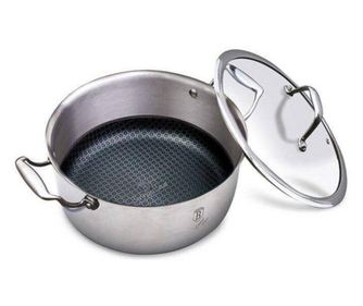 Cratita cu capac, 2.4 litri, otel inoxidabil, berlinger haus, 20 cm, silver eternal collection, bh 7444