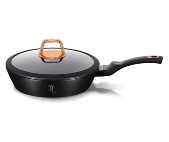 Tigaie cu capac adanca, 2.3 litri, 24 cm, black rose collection, berlinger haus, bh 1643