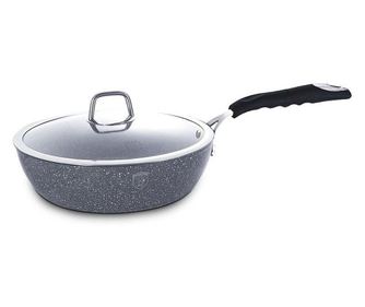 Tigaie cu capac adanca, 2.5 litri, 24 cm, gray stone touch line, berlinger haus, bh 1165