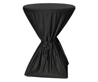 CULINARO Fata de masa cu panglica pentru mese cocktail 80xh110cm, neagra