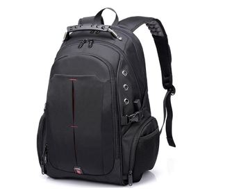 Rucsac laptop 15.6", sport, pentru calatorii, impermeabil, cu port de incarcare USB si jack audio, BANGE, 35X23X48 cm, Negru