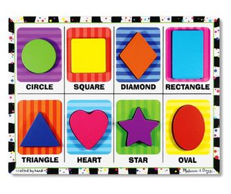 Puzzle lemn in relief Forme geometrice Melissa and Doug