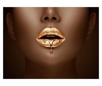Plátno s portrétom ženy, make-up gold3, 90 x 60