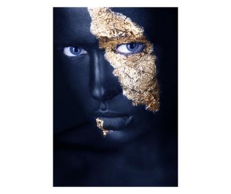 Plátno make-up zlatá-modrá8, 30 x 45