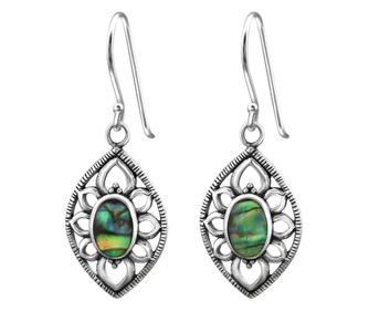 Cercei argint,  Multicolor Abalone , A4S30829