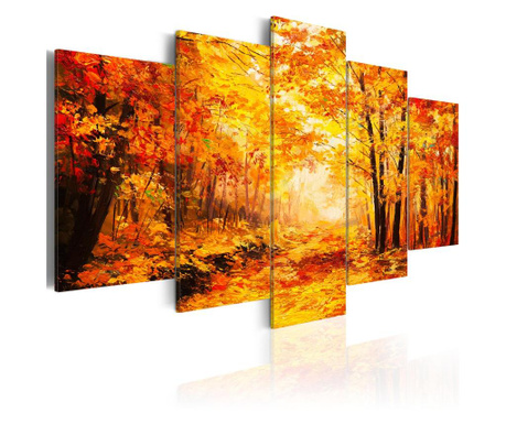 5 kép artgeist - autumn alley - 200 x 100 cm