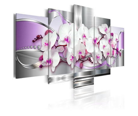 5 kép artgeist - orchid and fantasy - 100 x 50 cm