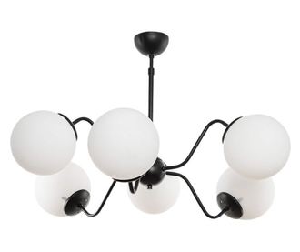 Lustra Squid Lighting, Orumcek 6, metal, incandescent, LED, max. 60 W, E27, negru, 55x55x45 cm