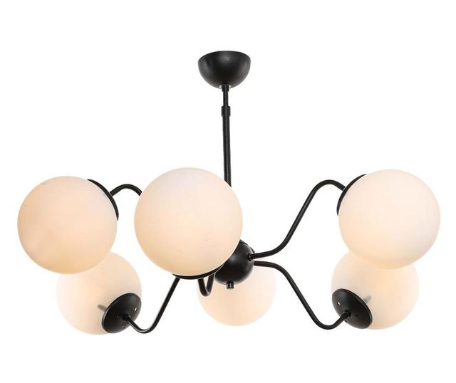 Lustra Squid Lighting, Orumcek 6, metal, incandescent, LED, max. 60 W, E27, negru, 55x55x45 cm