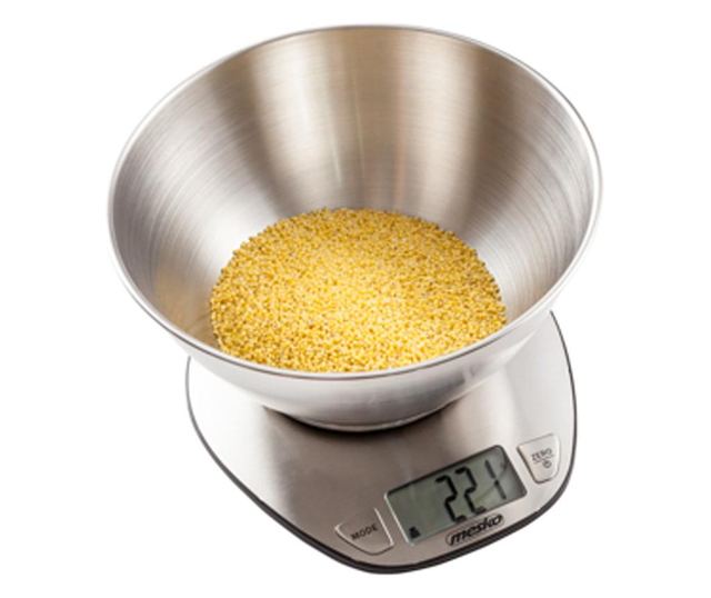 Cantar de bucatarie cu bol din inox Mesko MS 3152