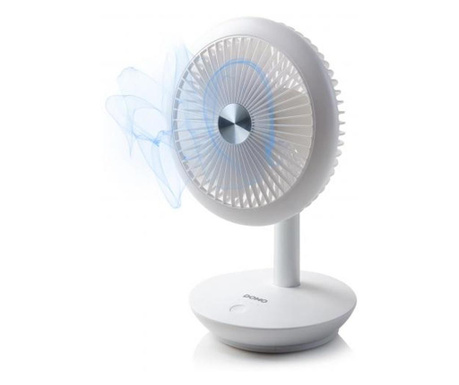 Mini ventilator portabil cu 4 viteze DO8147, 25 W, baterie cu alimentare prin USB