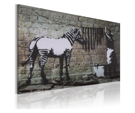 Kép artgeist - zebra mosás (banksy) - 60 x 40 cm