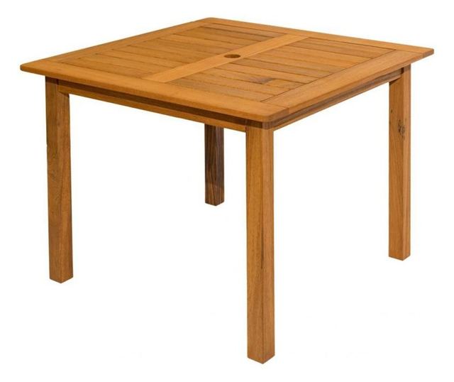 Masa pentru gradina essen, lemn de meranti, 4 persoane, patrata