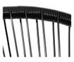 Scaun din ratan sintetic si metal, negru