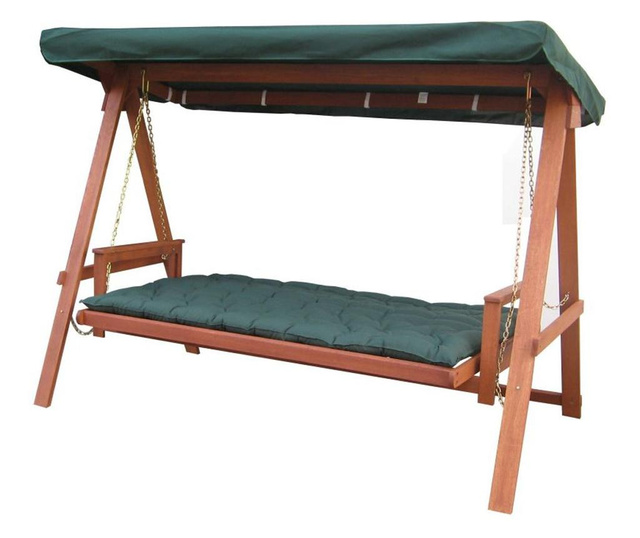 Balansoar pentru gradina din lemn, soleil, 3 locuri, functie pat, perne incluse, 235x178.5x117.5 cm