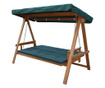 Balansoar pentru gradina din lemn, soleil, 3 locuri, functie pat, perne incluse, 235x178.5x117.5 cm