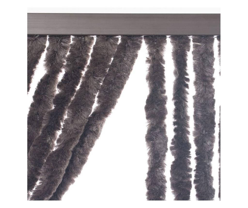 Perdea usa intrare chenille, maro, 90x210 cm, 21 siraguri - 2