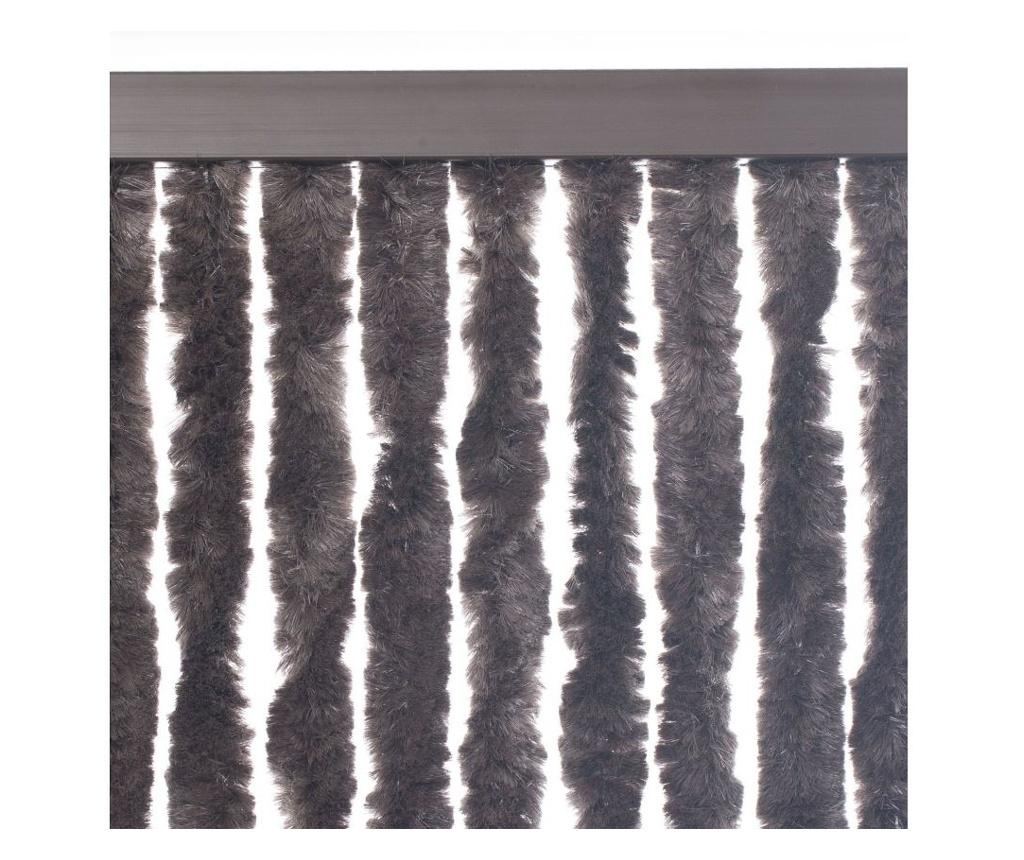 Perdea usa intrare chenille, maro, 90x210 cm, 21 siraguri - 3
