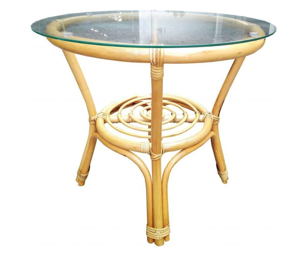 Set mobilier gradina, bahama ratan natural, 3 piese, 2 locuri, culoare honey - 3