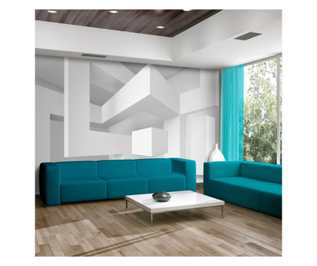 Фототапет Artgeist - White geometry - 100 x 70 см