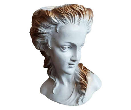 Vaza-statueta ipsos Afrodita 22 cm, alb-auriu