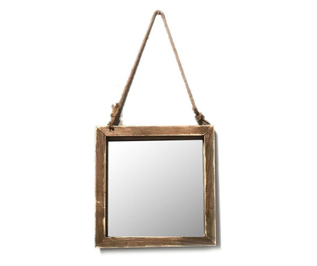 Oglinda de perete Gauge Concept, Tekli, lemn, 30x3x30 cm, maro