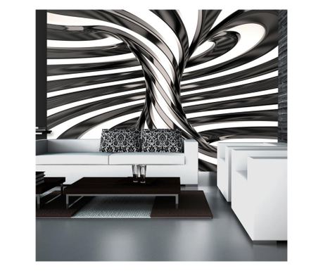 Фототапет Artgeist - Black and white swirl - 350 x 245 см  350x245 cm