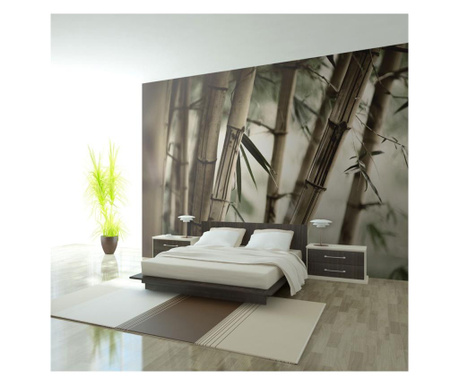 Foto tapeta Artgeist - Fog and bamboo forest - 450 x 270 cm  450x270 cm