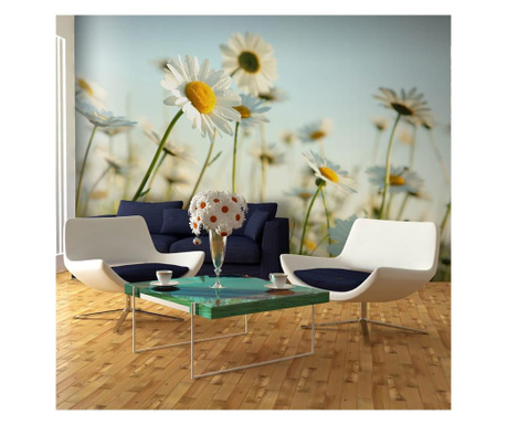 Fototapeta artgeist - daisies - spring meadow - 450 x 270 cm  450x270 cm