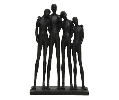 Statueta humans, negru, 6x18x21 cm